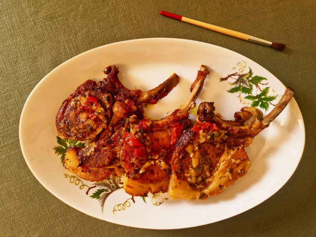 Carré de porc ibérique à la figue.